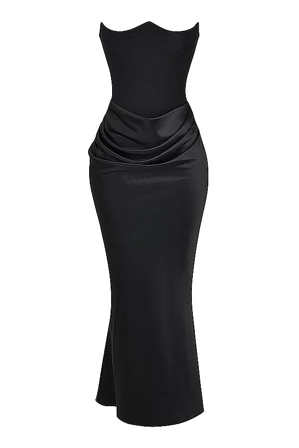 Victoria Noir | Sophisticated Black Maxi Dress
