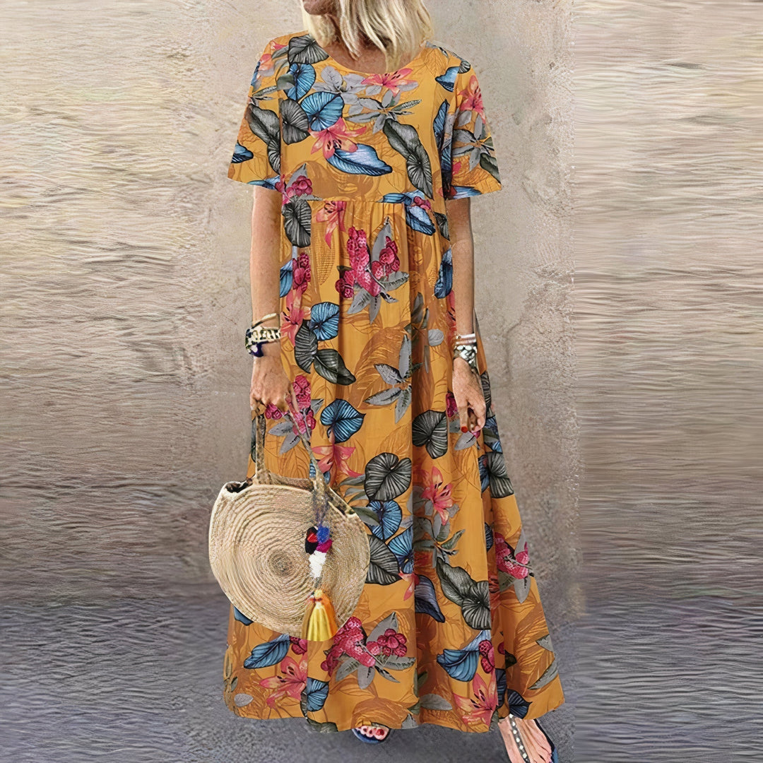 Lotte  - Vibrant Floral Maxi Dress