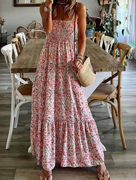 Emerald - Bohemian Printed Slip Dress